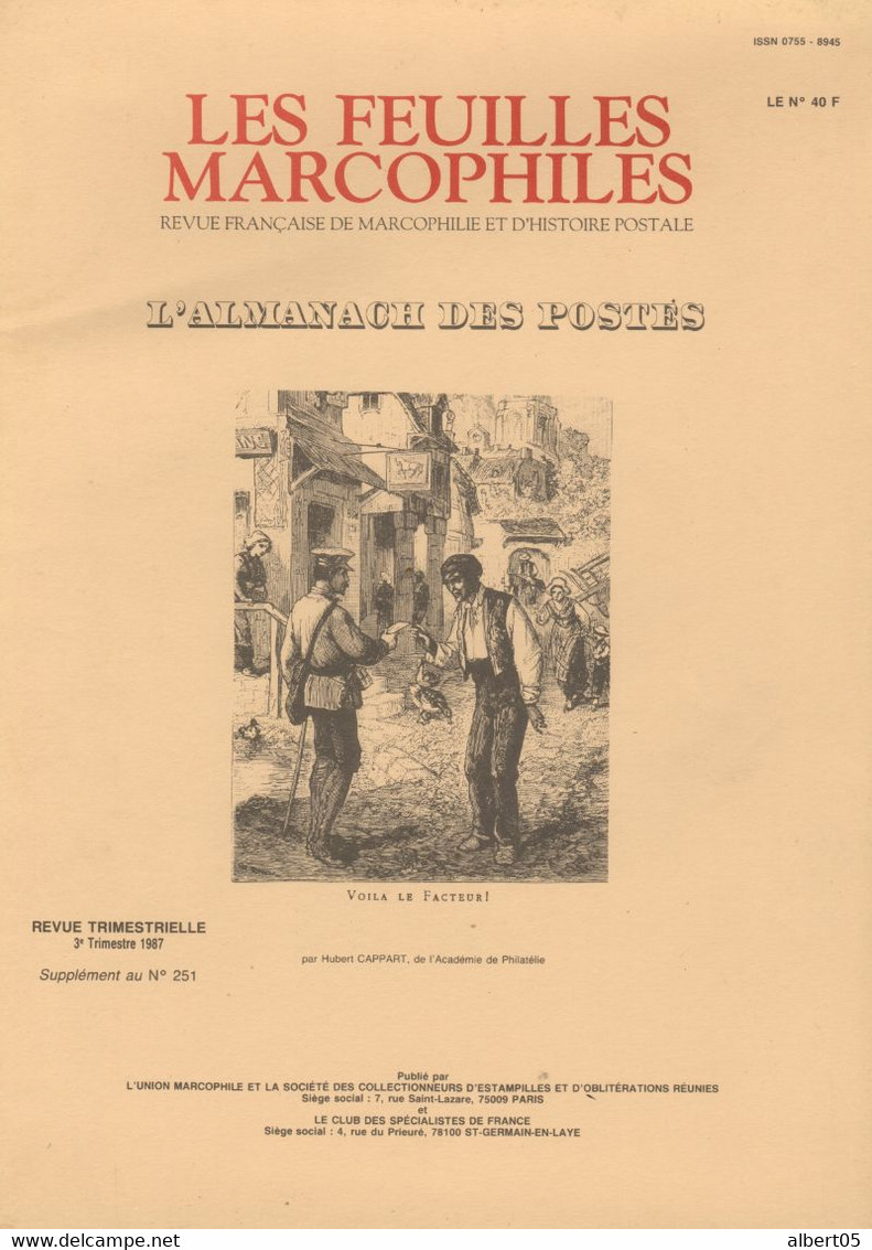 Histoire De L'Almanach Rural Depuis 1682 - Filatelie En Postgeschiedenis