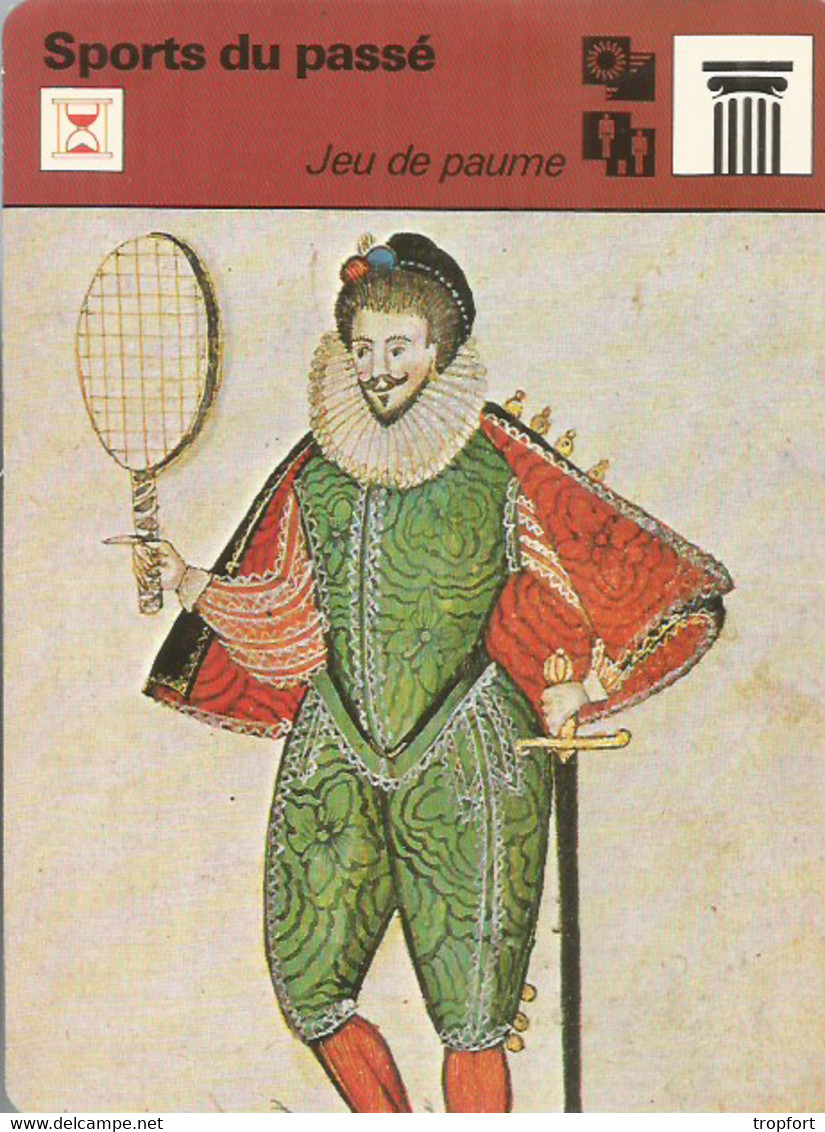 AS / SPORT Ancienne IMAGE Carte De Collection 1978  /  JEU DE PAUME Squash Racket RAQUETTE Sport Du Passé - Tarjetas