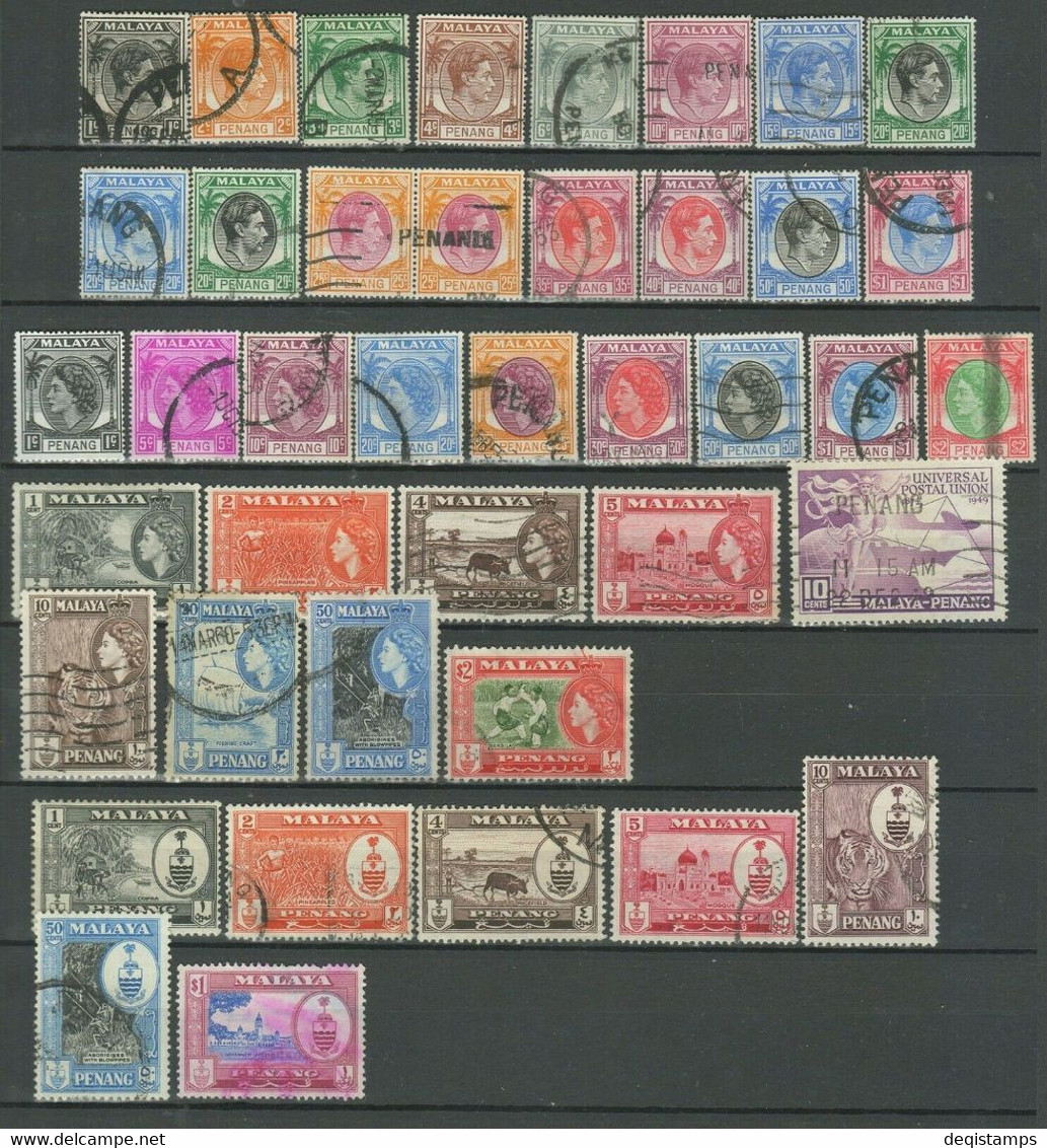 Malaya States - Penang 1949/1965 ☀ Used Lot - Penang