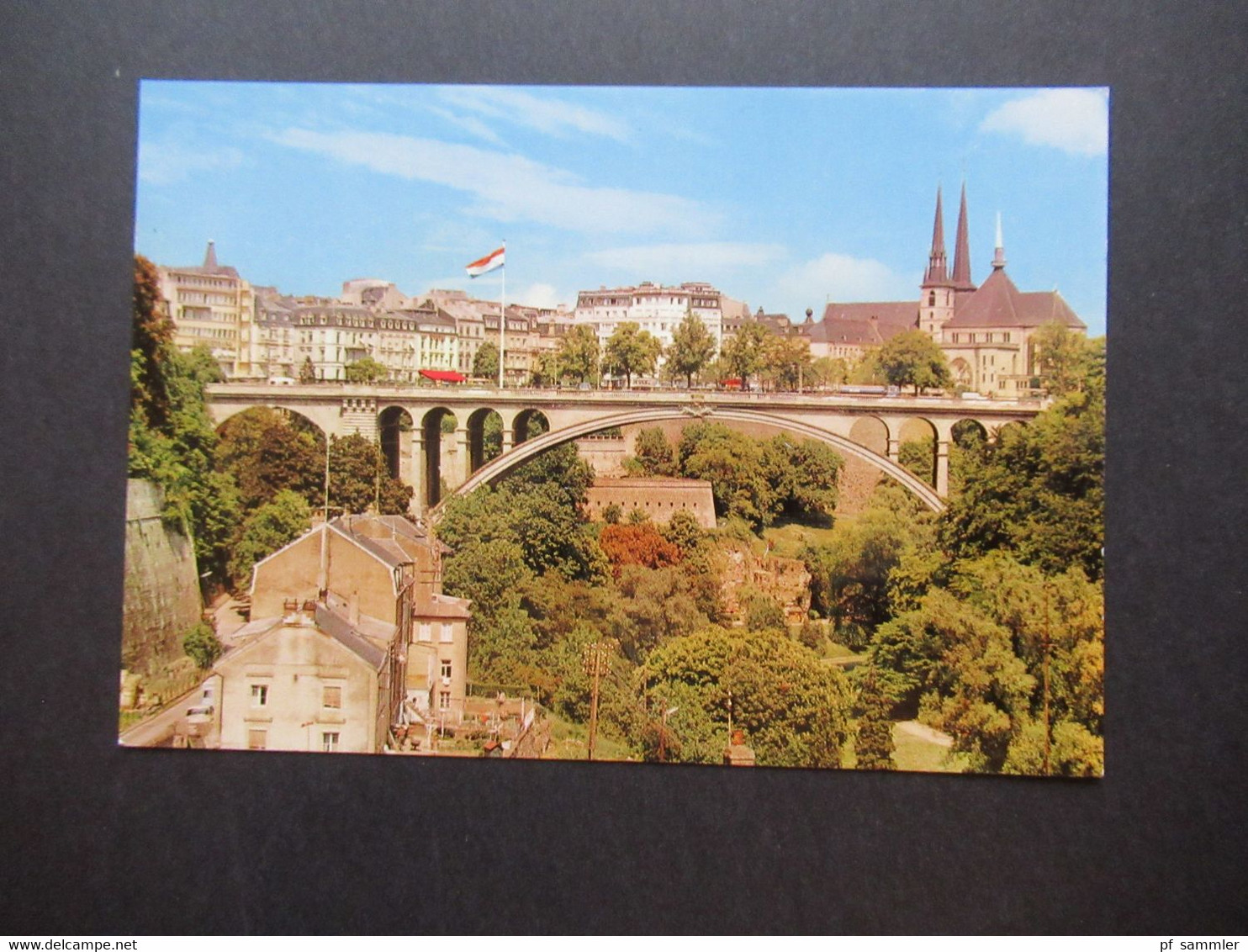 AK Luxemburg Luxembourg Pont Adolphe Cathedrale Et Vallee De La Petrusse Verlag E.A. Schaack - Luxembourg - Ville