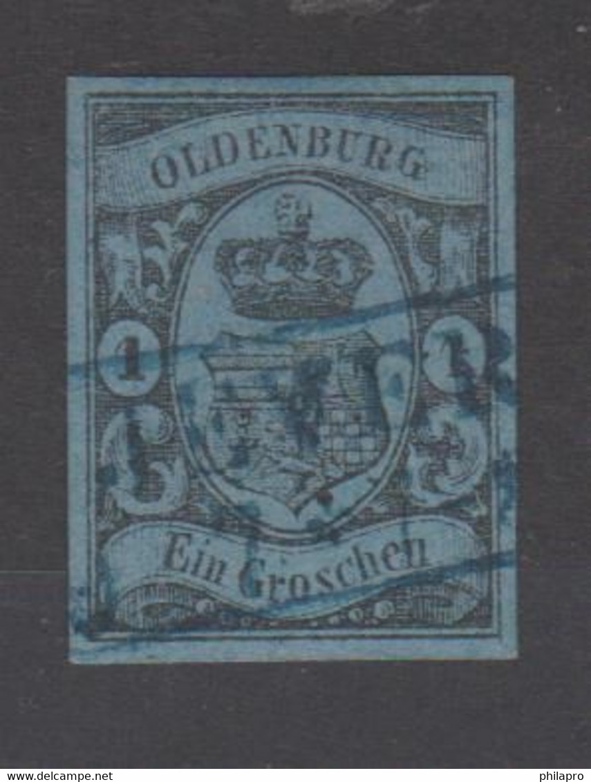 ALLEMAGNE  GERMANY  OLDENBOURG  1858  ARMOIRIES Yvert  N°6  Used  Réf  Q657 F - Oldenburg