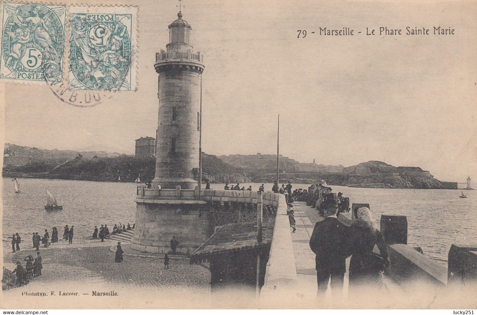 France - Phare - Marseille - Le Phare Sainte Marie - Circulée 04/08/1904 - Vuurtorens