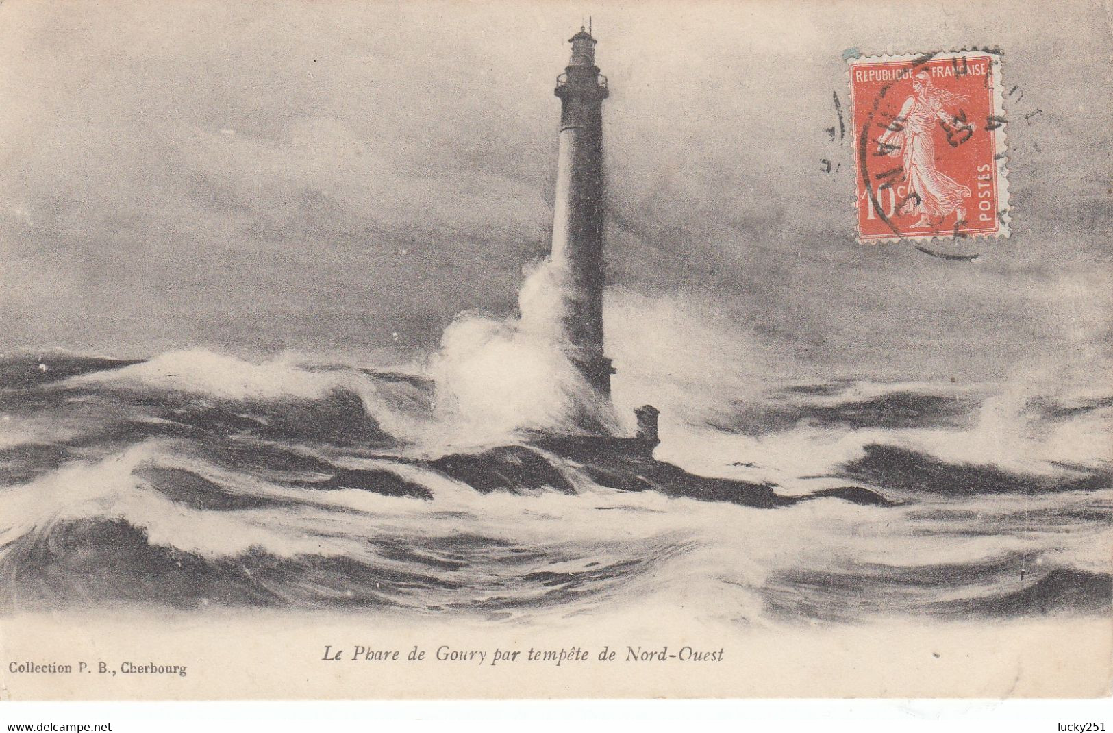 France - Phare - Le Phare De Goury Par Tempête Di Nord-Ouest - Circulée - Vuurtorens