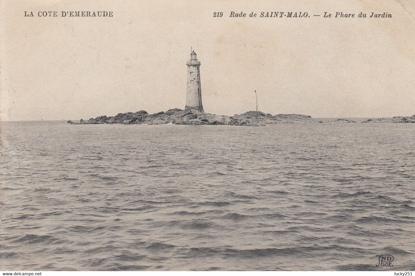 France - Phare - Rade De Saint Malo - Le Phare Du Jardin - Circulée 16/06/1917 - Fari