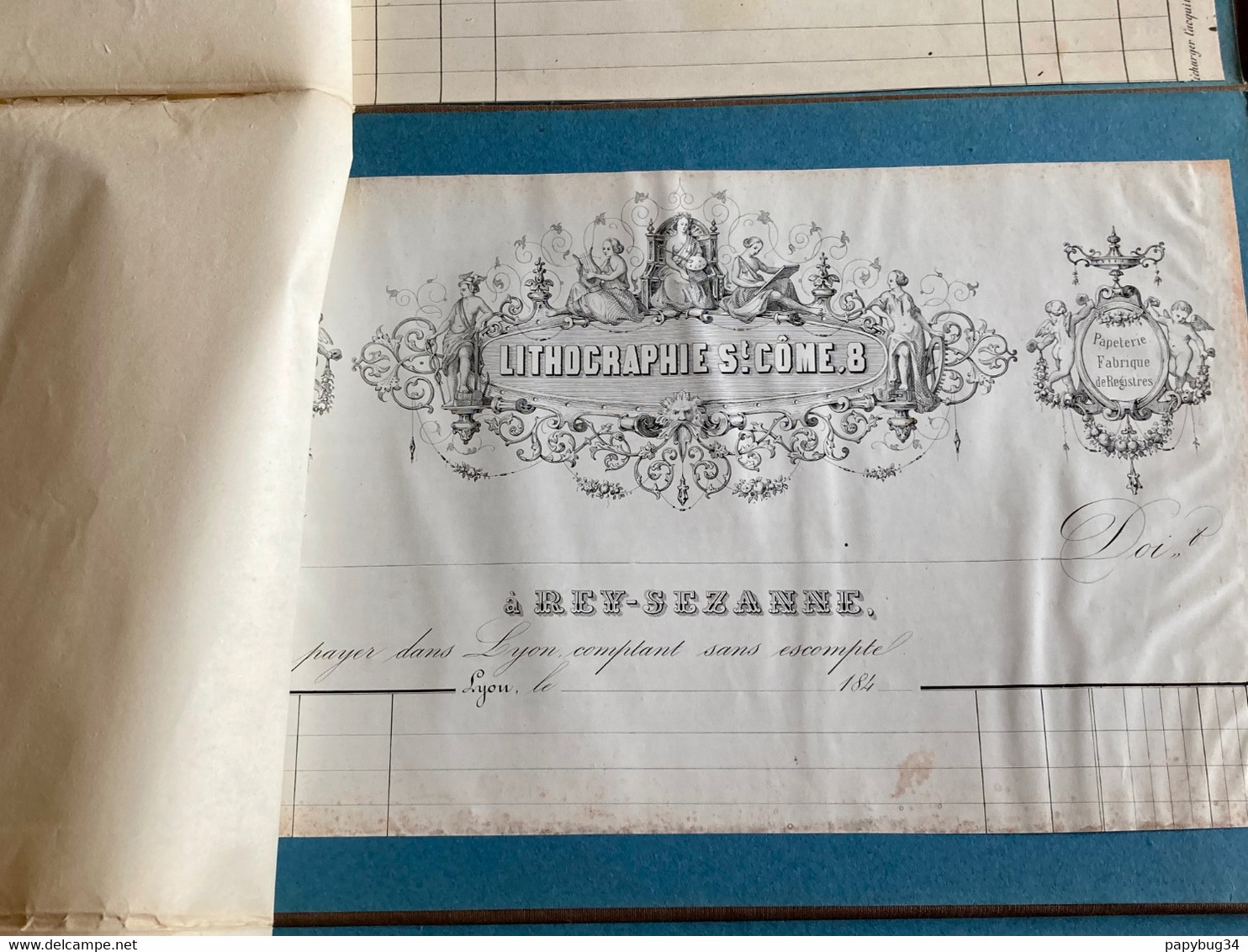 DÉPLIANT  ENTOILÉ  DE  REPRÉSENTANT  CONTENANT  12  ENTÊTES  DE  FACTURES  DIFFÉRENTES  EN  DATE  : 184..... - 1800 – 1899