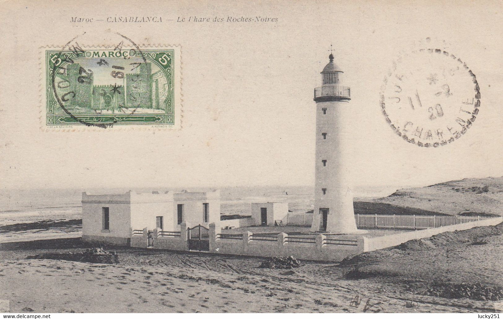 Maroc - Phare - Casablanca -  Le Phare Des Roches Noires - Circulée 04/02/1920 - Lighthouses