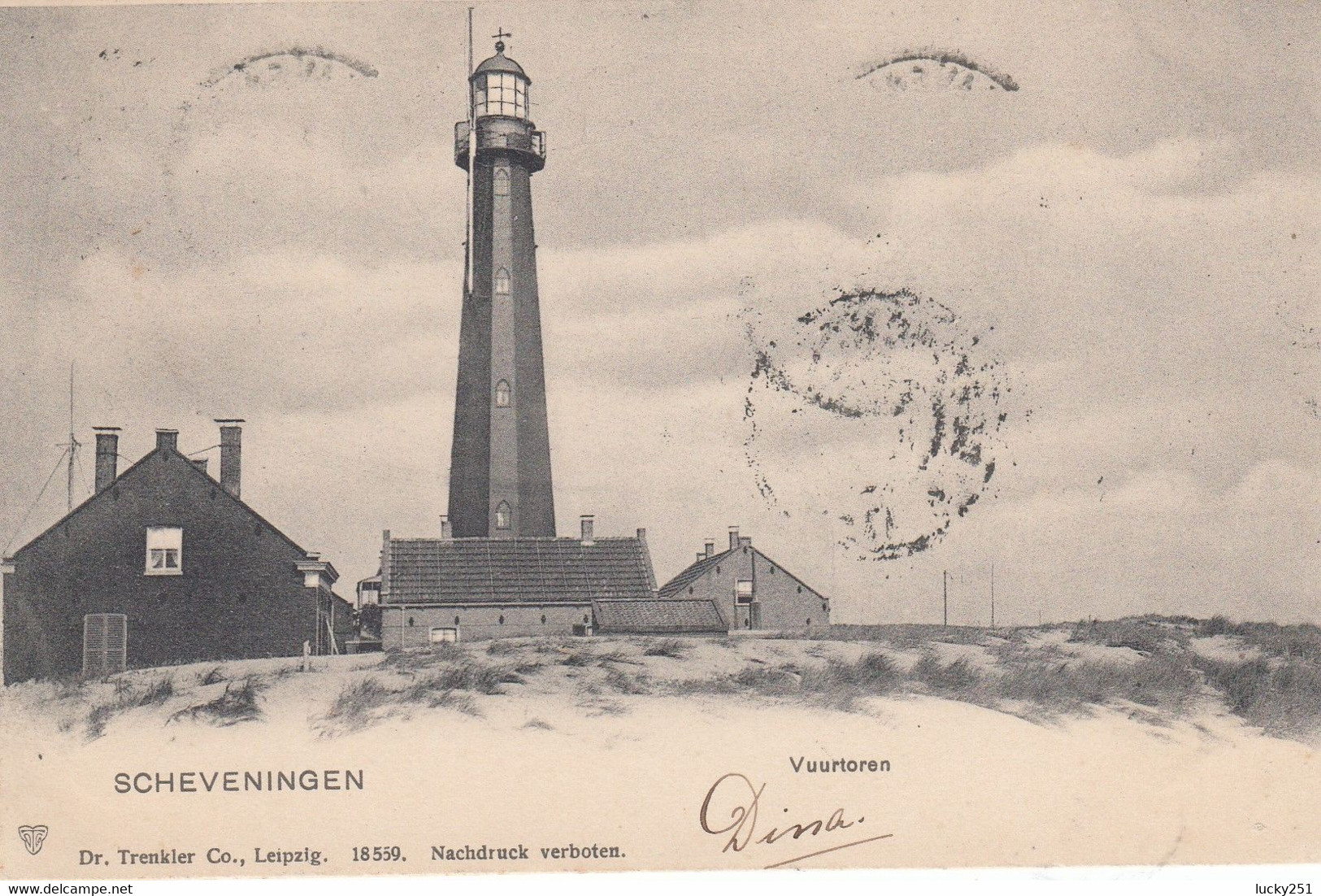 Pays Bas - Phare - Scheveningen -  Le Phare  - Circulée 15/09/1903 - Phares