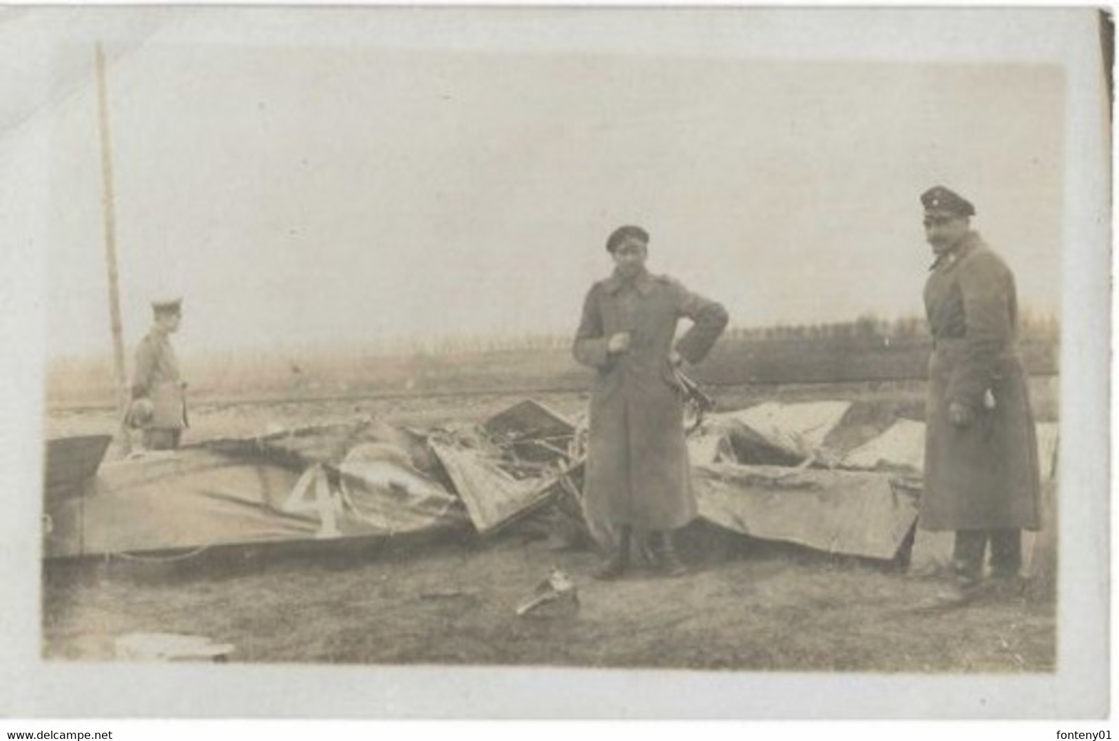 Carte Photo D'un Avion Allié Abattu - Guerra 1914-18