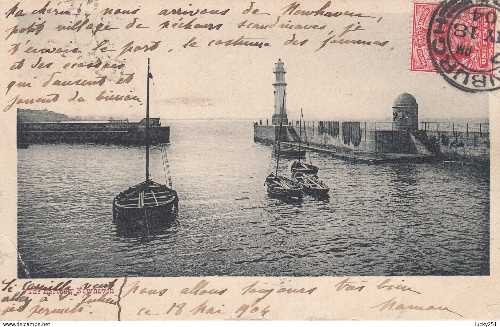 Royaume Uni - Phare - Newhaven -  Le Phare  - Circulée 18/05/1904 - Faros