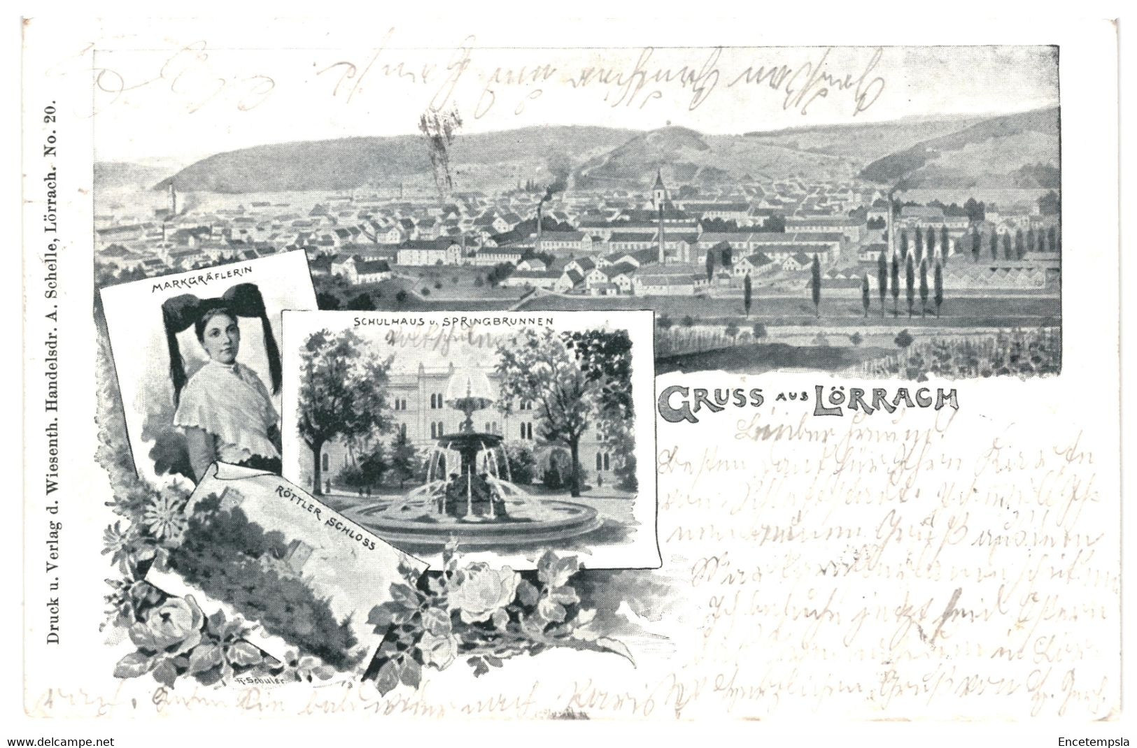CPA-Carte Postale -Germany- Lörrach- Gruss Aus Lörrach- Röttler Schloss Multi Vues 1899 VM38880ok - Loerrach