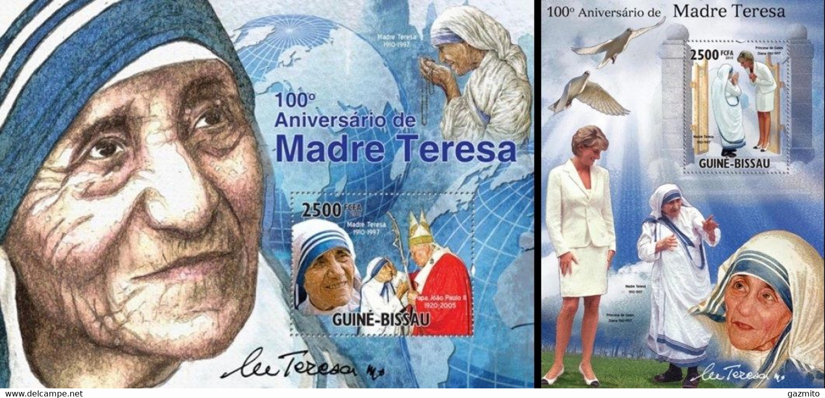 Guinea Bissau 2010, Mother Teresa, 2BF - Mère Teresa