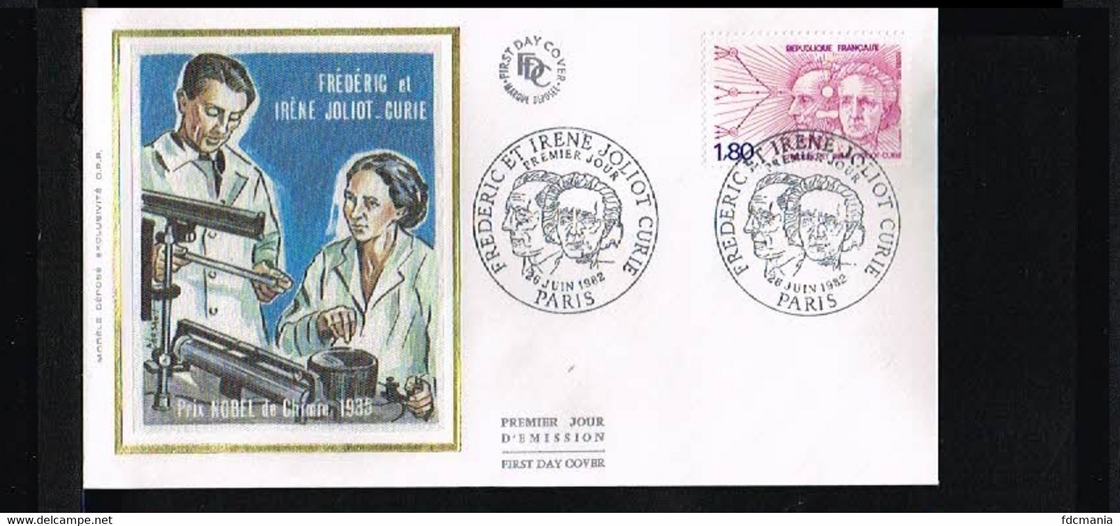 Famous People - Nobel Prize Winners - Frederic Et Joliot Curie - FDC Mi. 2347 France 1982 [P08_150] - Premio Nobel