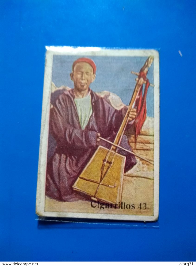 Mongolia.cromos(2) No Postcards.cig 43.cia Chilena De Tabaco.review Of World 1930.pedlar Street Musician.mongols Of West - Mongolia