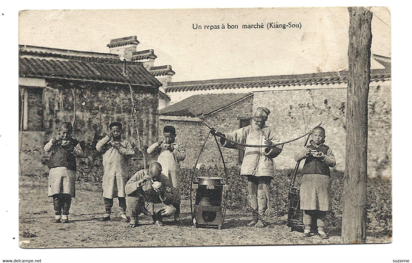 CHINA - Old Postcard _ KIANG-SOU - Repas Bon Marché > Buy It Now ! - China