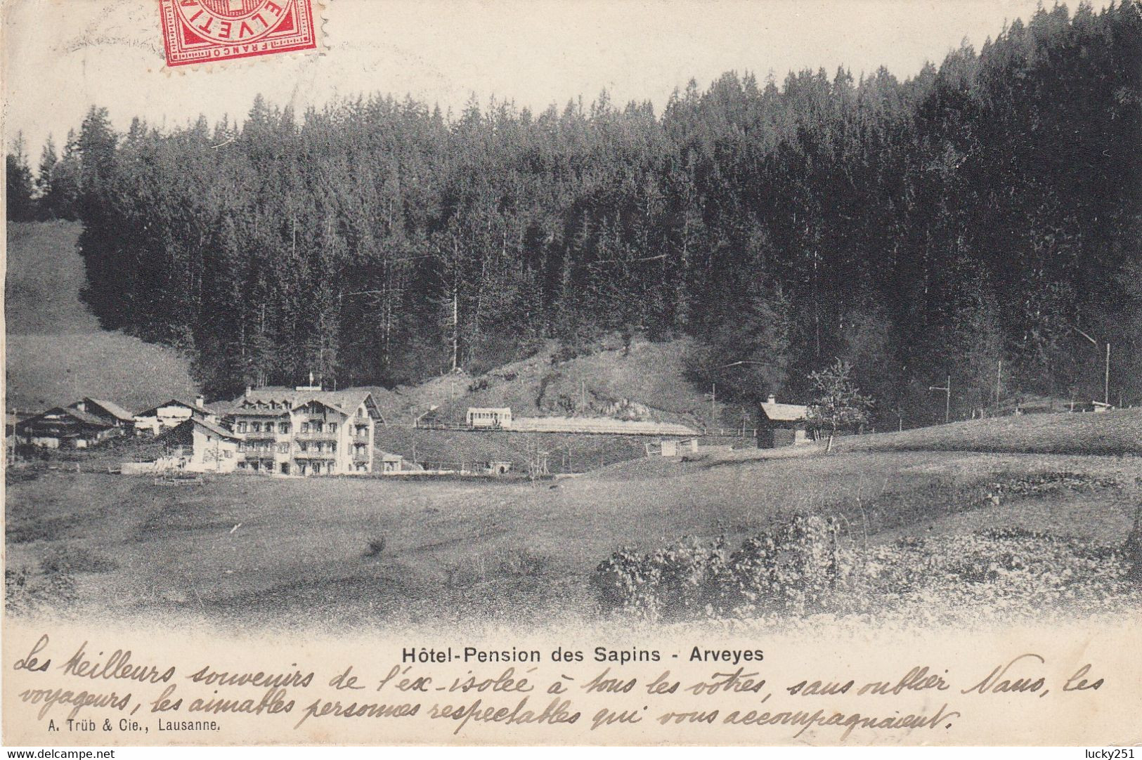 Suisse - Hôtel - Arveyes - Hôtel-Pension Des Sapins - Circulée 13/08/1907 - Sion