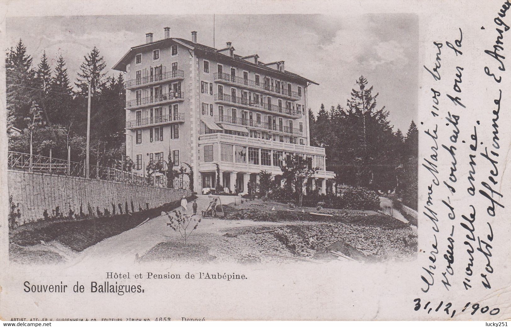 Suisse - Hôtel - Ballaigues - Hôtel-Pension De L'Aubépine - Circulée 31/12/1900 - Ballaigues