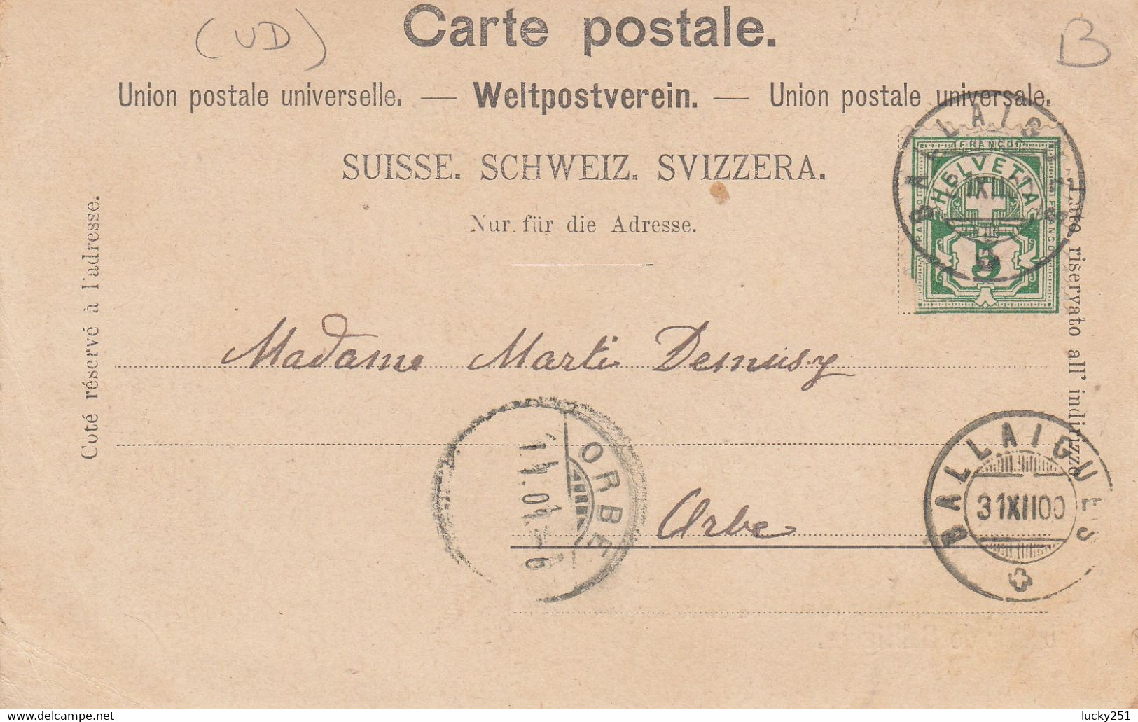 Suisse - Hôtel - Ballaigues - Hôtel-Pension De L'Aubépine - Circulée 31/12/1900 - Ballaigues