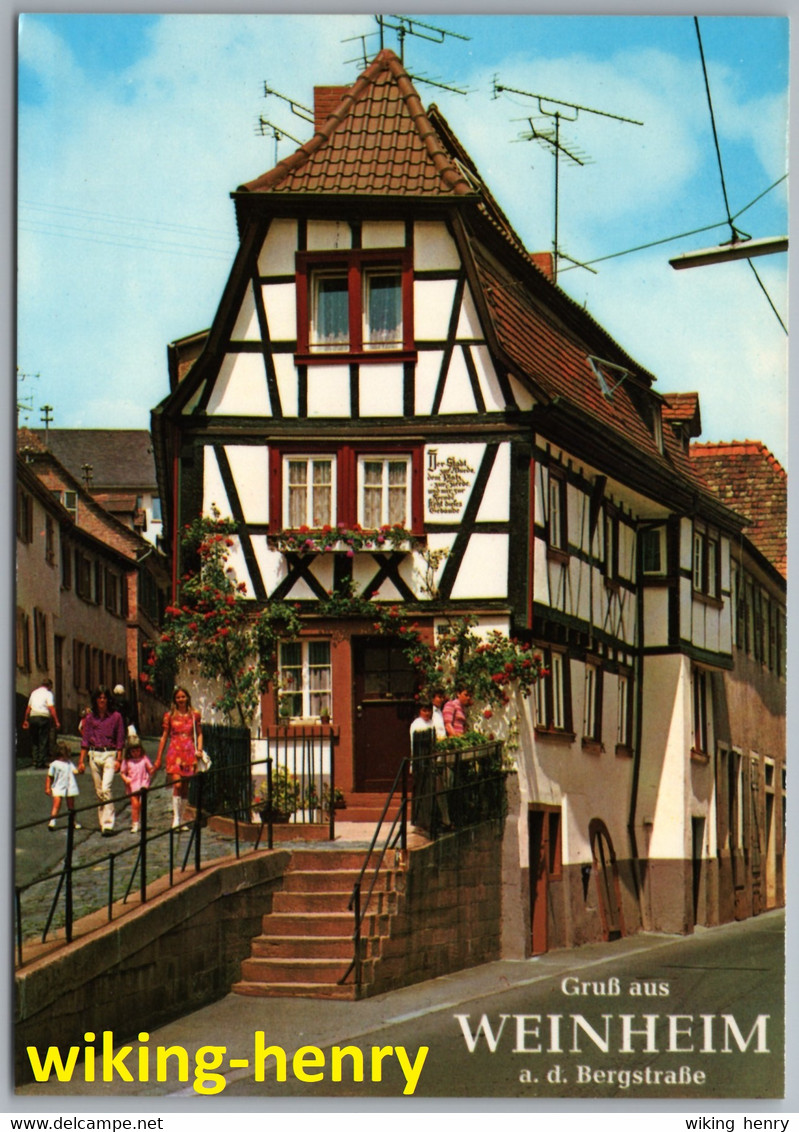 Weinheim An Der Bergstraße - Ortsansicht 1   Fachwerkhaus - Weinheim