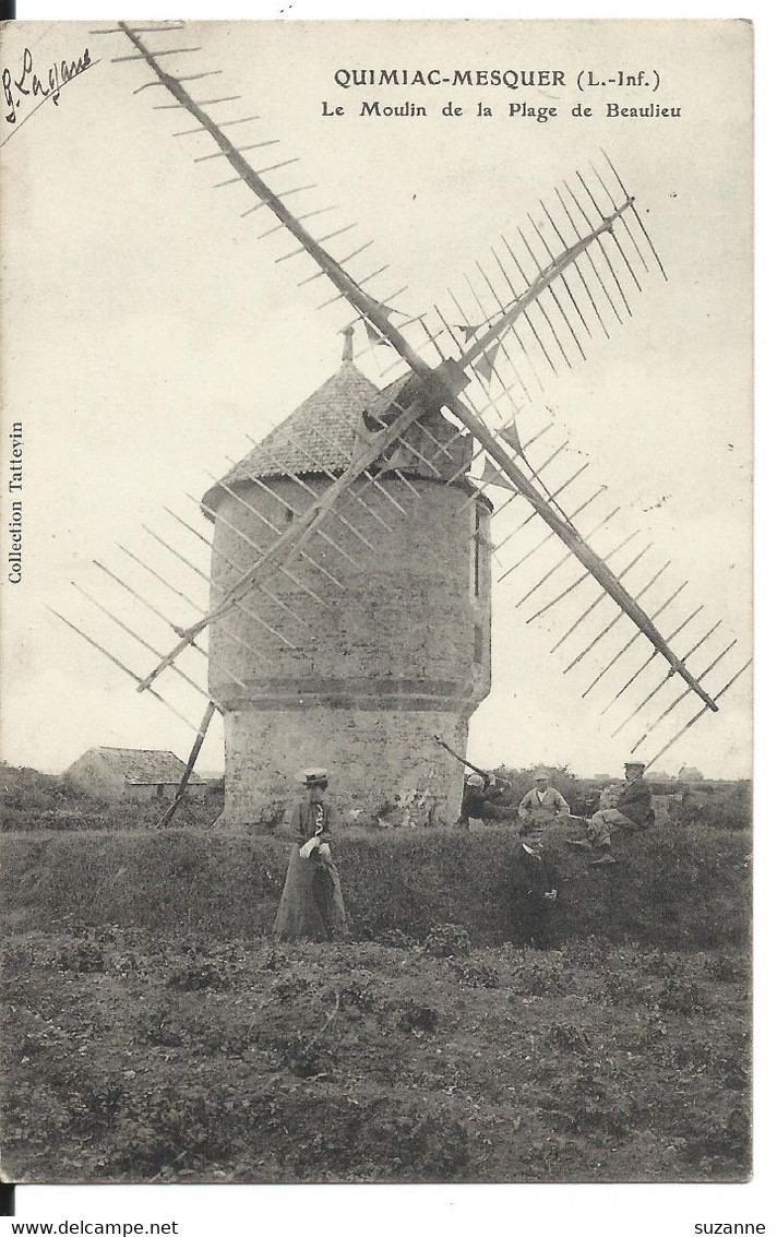 QUIMIAC MESQUER - Le MOULIN Et Plage De BEAULIEU - 1906 > VENTE DIRECTE X - Mesquer Quimiac