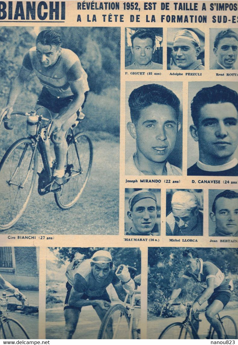 BUT CLUB LE MIROIR DES SPORTS N° HORS SERIE DE 40 PAGES AVEC LA CARTE ITINERAIRE OFFICIEL DU TOUR DE FRANCE 1952