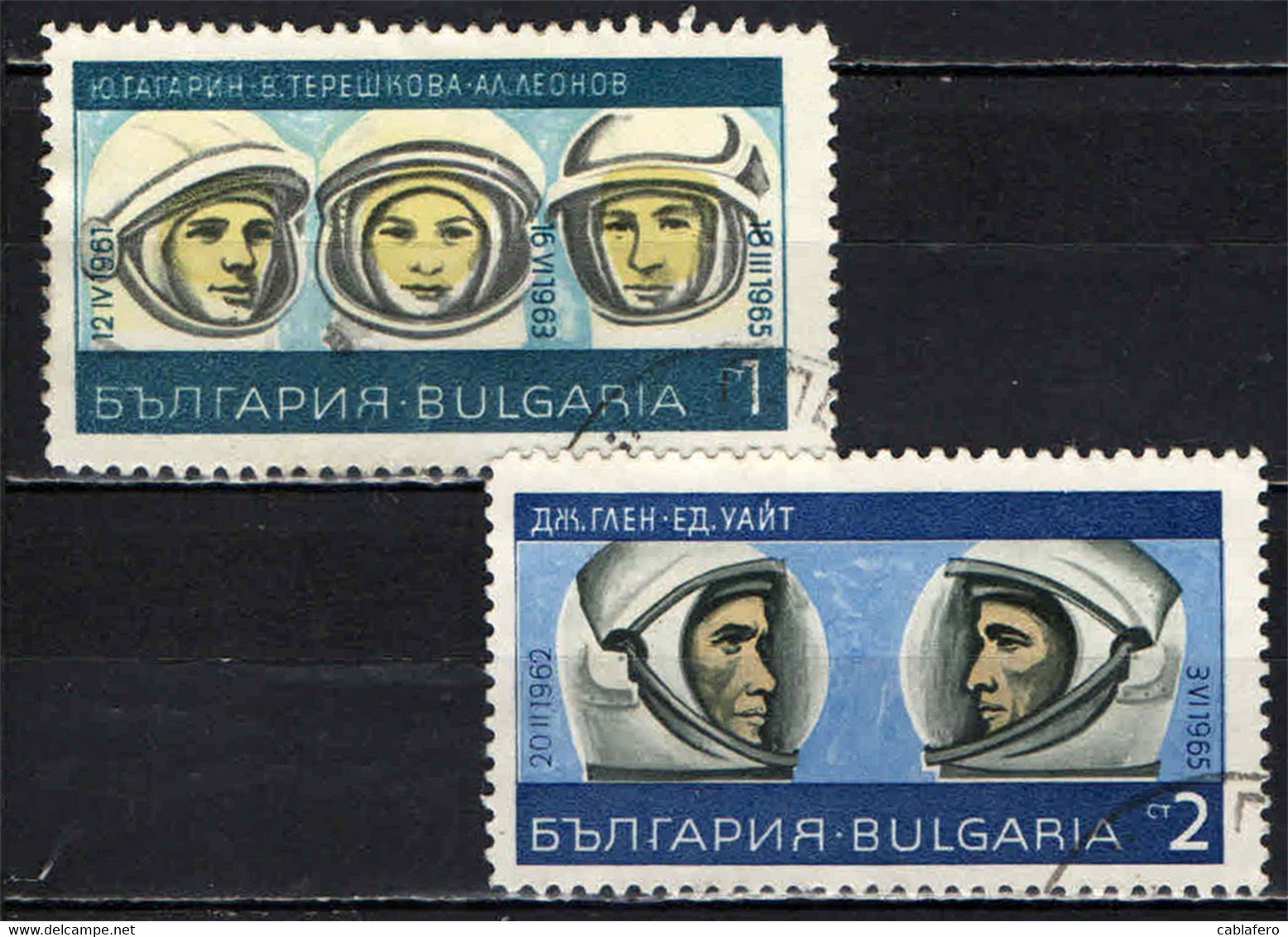 BULGARIA - 1967 - ASTRONAUTI - I PRIMI ASTRONAUTI - USATI - Gebraucht
