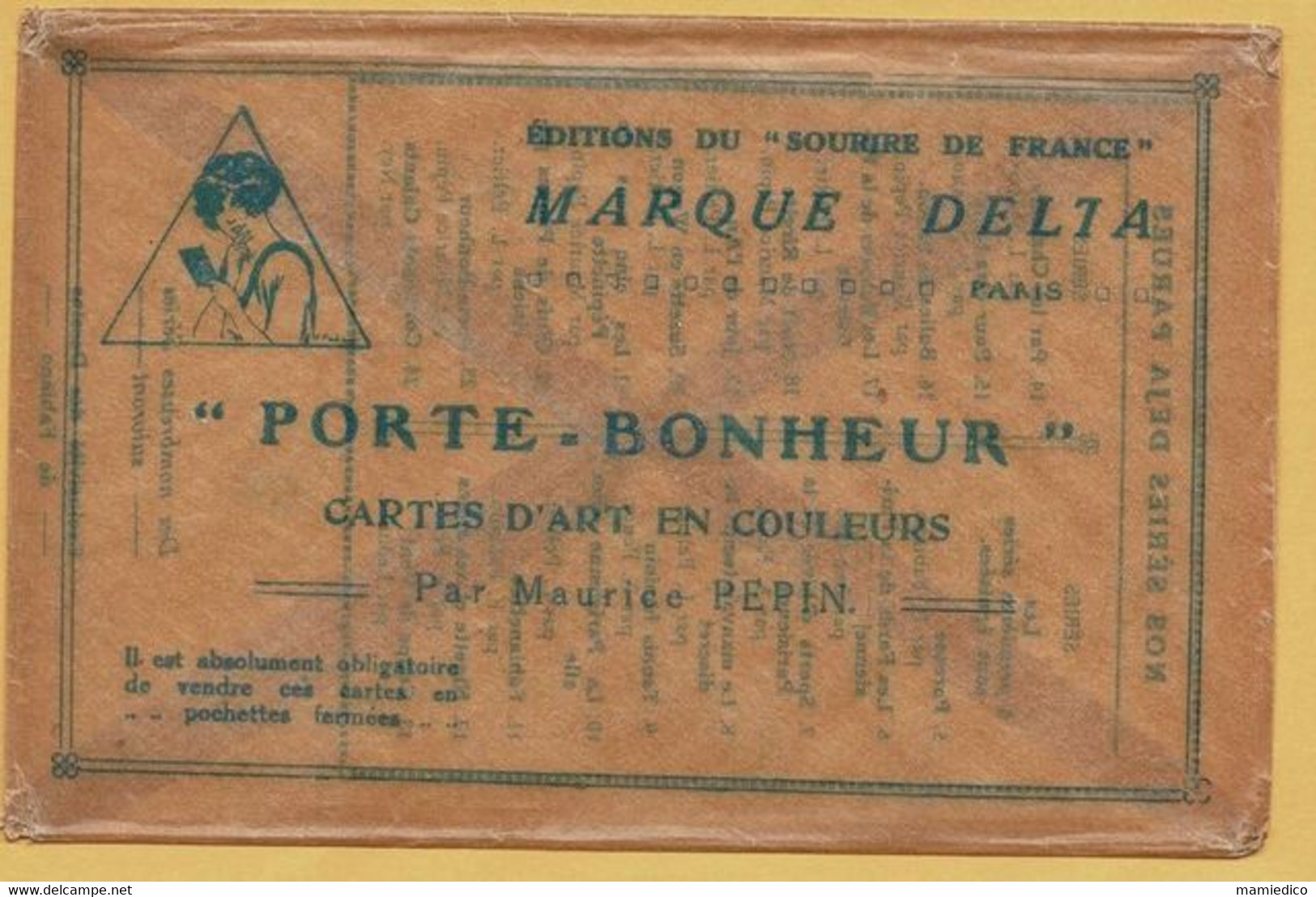 Pochette De 5 CP,  Intitulée " PORTE-BONHEUR" Dessinées Par PEPIN Parfait état + La Pochette D'origine. - Pepin