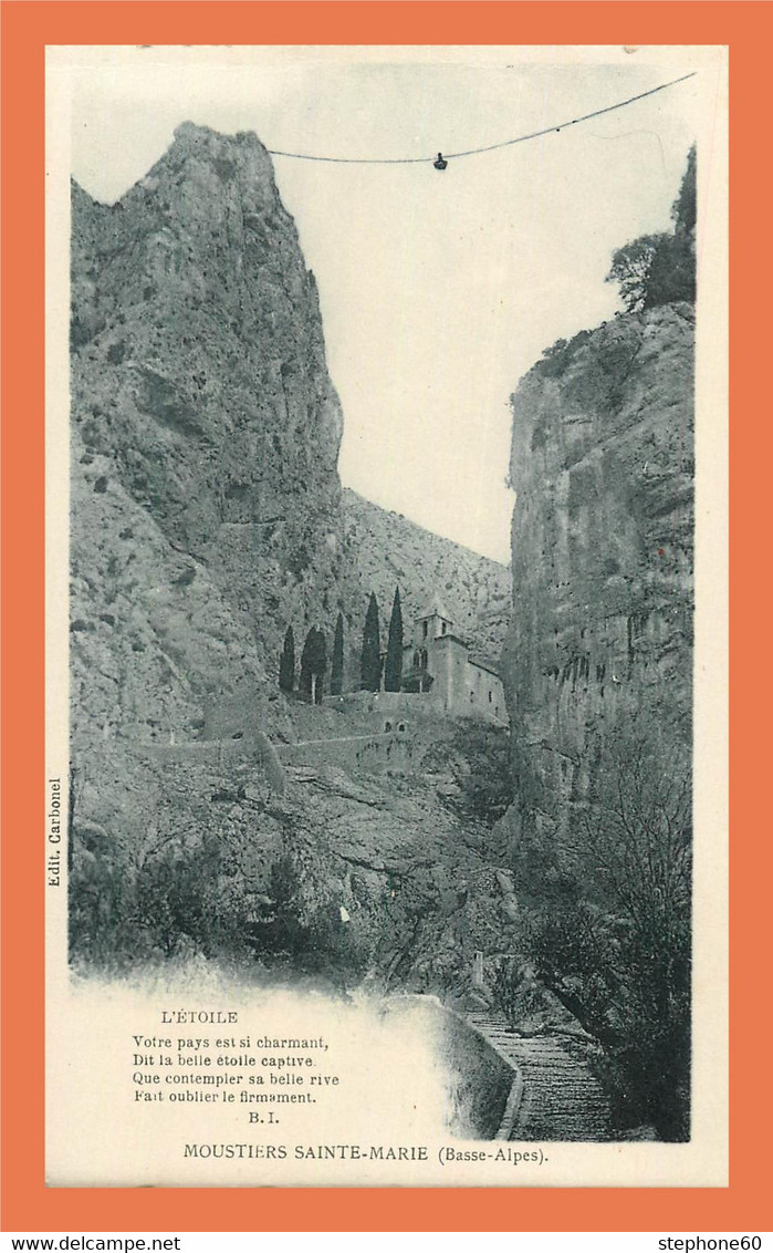 A552 / 375 04 - MOUSTIERS SAINTE MARIE L'Etoile - Andere & Zonder Classificatie