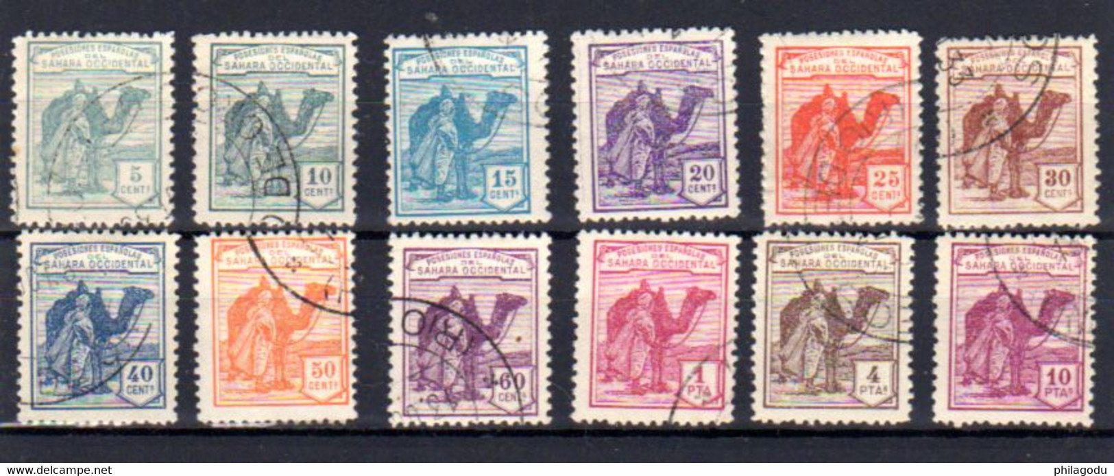 1924. Sahara Espagnol. Méhariste Chameau. Camel Yv. 1-10. Ø, Cote 200 € - Sahara Espagnol