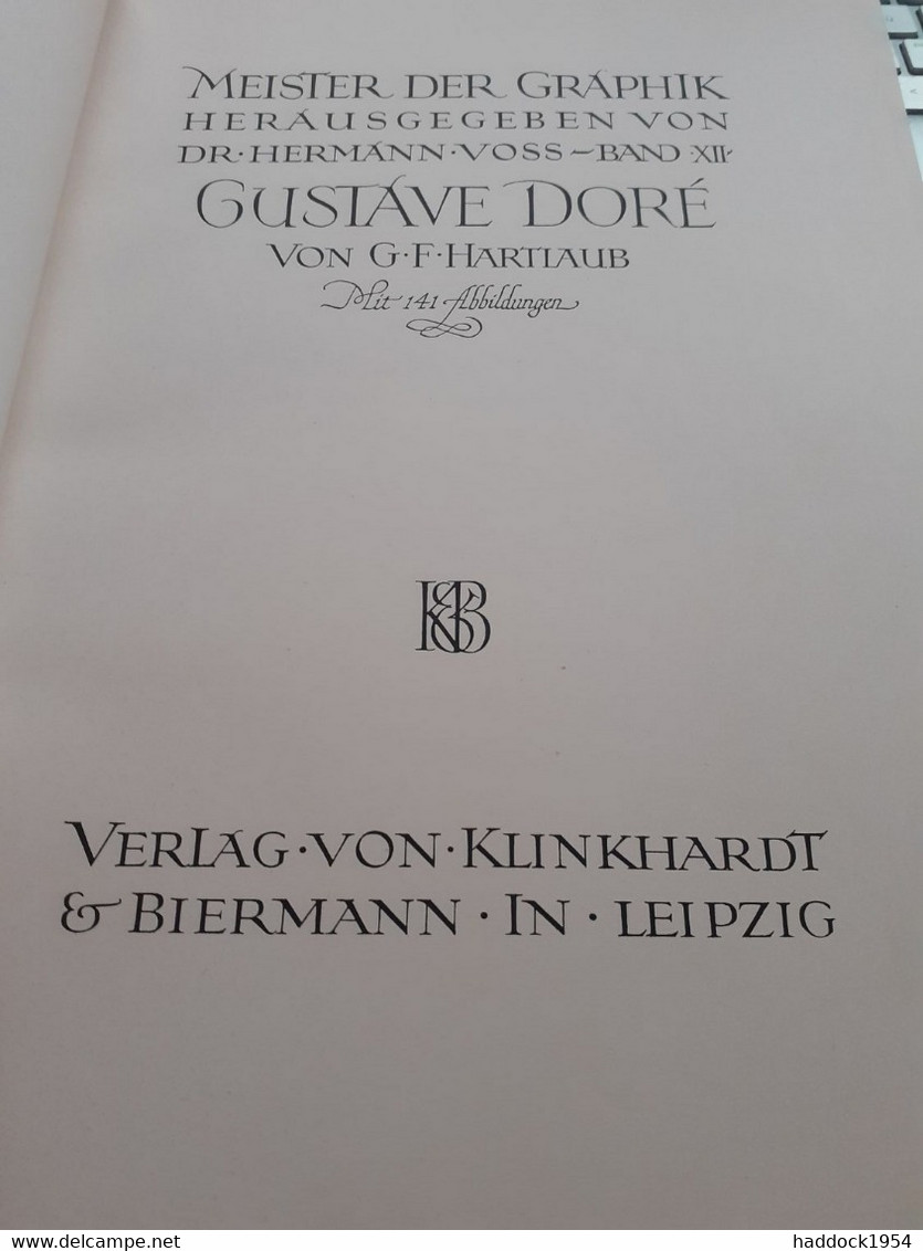 Gustave Doré G.F. HARTLAUB Von Klinkardt 1923 - Arte