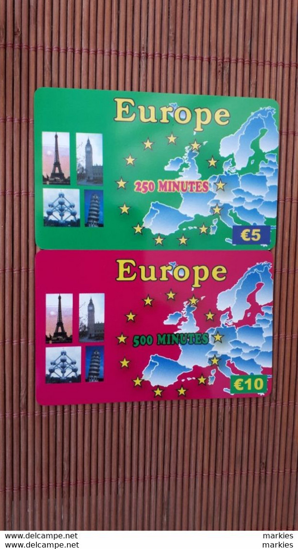 Europe 2 Prepaidcards Belgium (mint,New)Rare - Andere & Zonder Classificatie