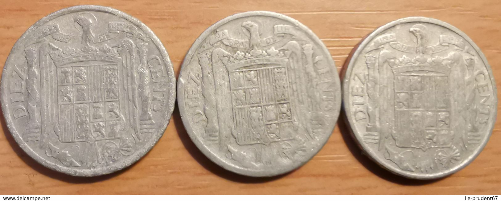 Espagne - 10 Centimos Cavalier Ibérique - Lot De 3 Pièces - Années 1940, 1945 Et 1953 - 10 Céntimos