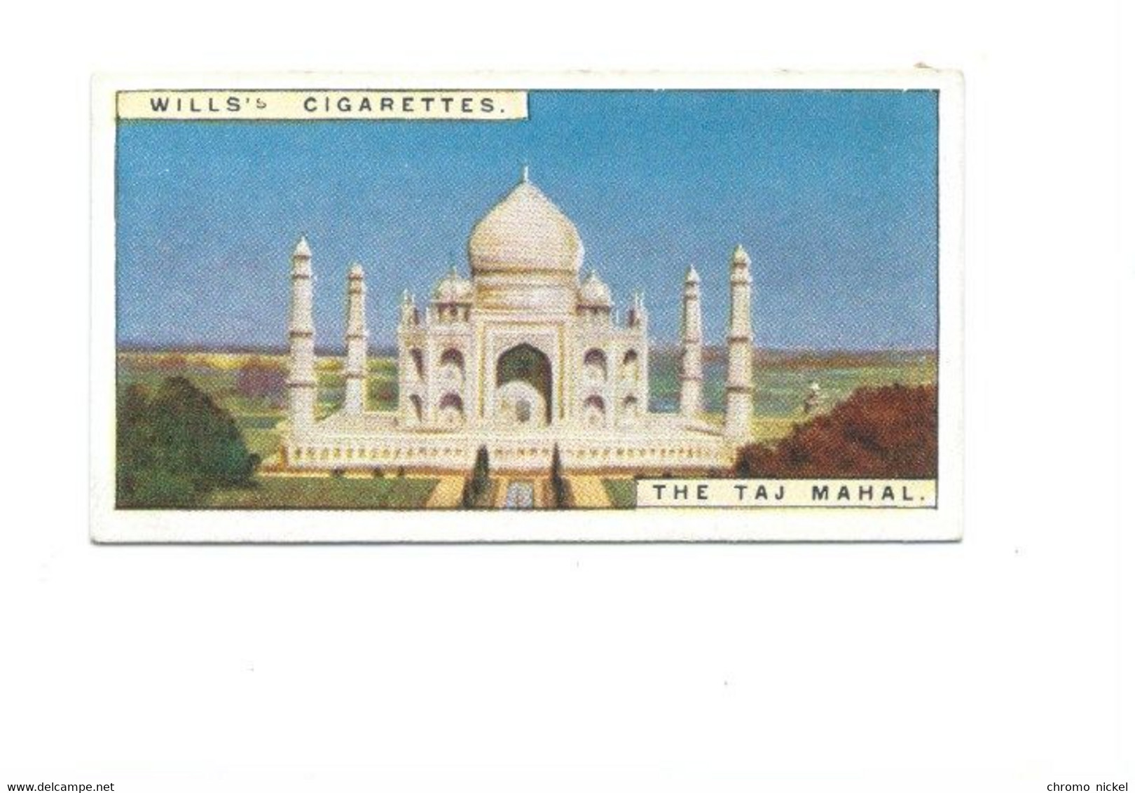 TAJ MAHAL Chromo India Inde 2 Scans TB 67 X 36 Mm Pub: WILLS 2 Scans - Wills