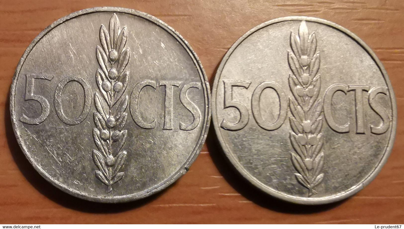 Espagne - 50 Centimos  Franco 1966 - Lot De 2 Pièces - Années De Frappes 1967 Et 1971 (Chiffres Dans L'étoile) - 50 Céntimos