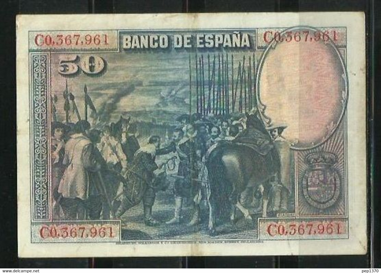 ESPAÑA - BILLETE DE 50 PESETAS DE 1928 - 50 Pesetas