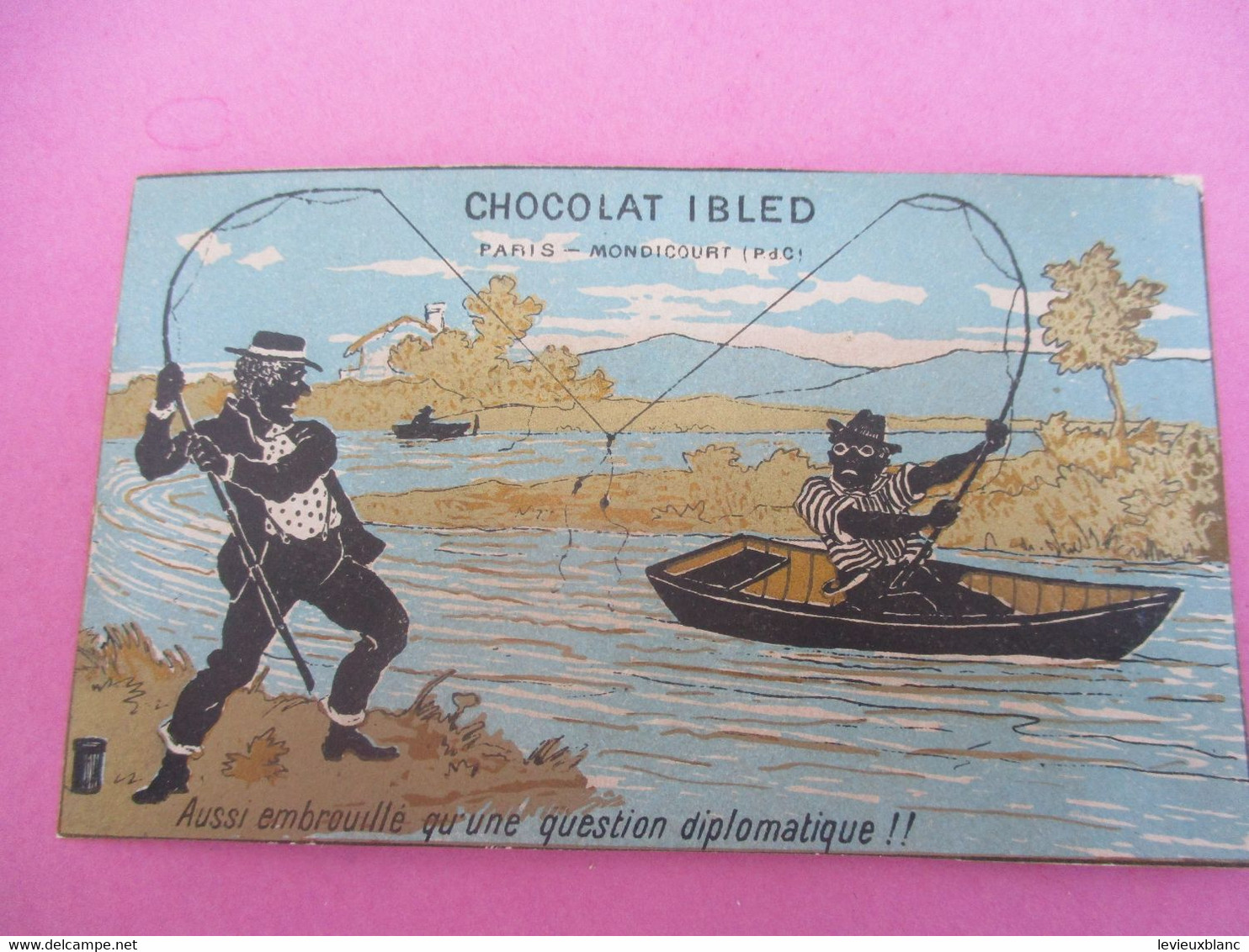 13  Chromos-dorés / CHOCOLAT IBLED/Paris  / MONDICOURT (P De C) /Images Humoristiques/ Vers 1890     IMA563 - Ibled