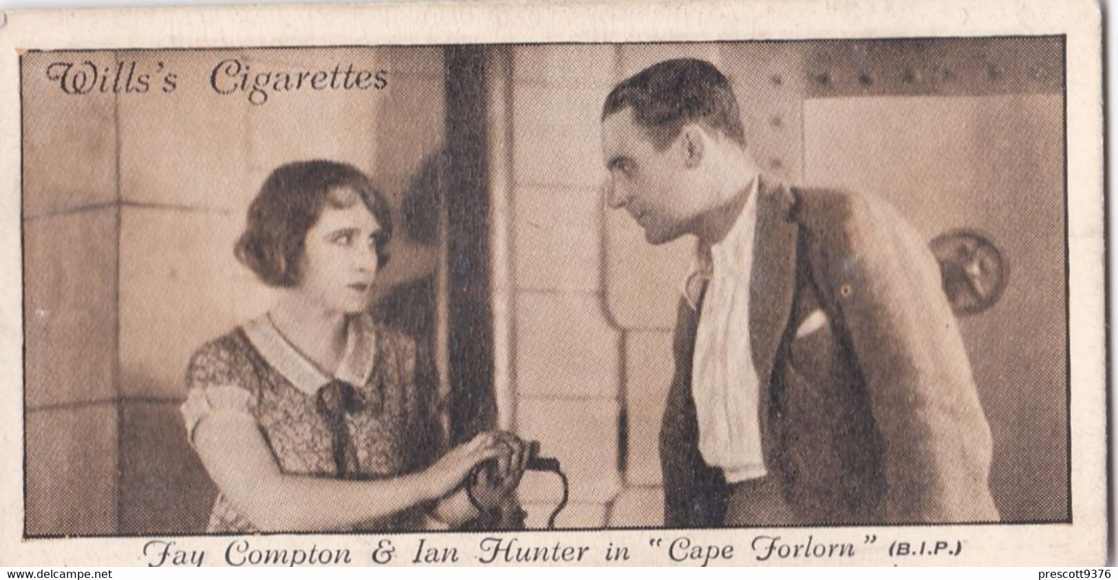 9 Fay Compton & Ian Hunter In " Cape Forlorn" - Cinema Stars 1931 - Wills Cigarette Card - Wills