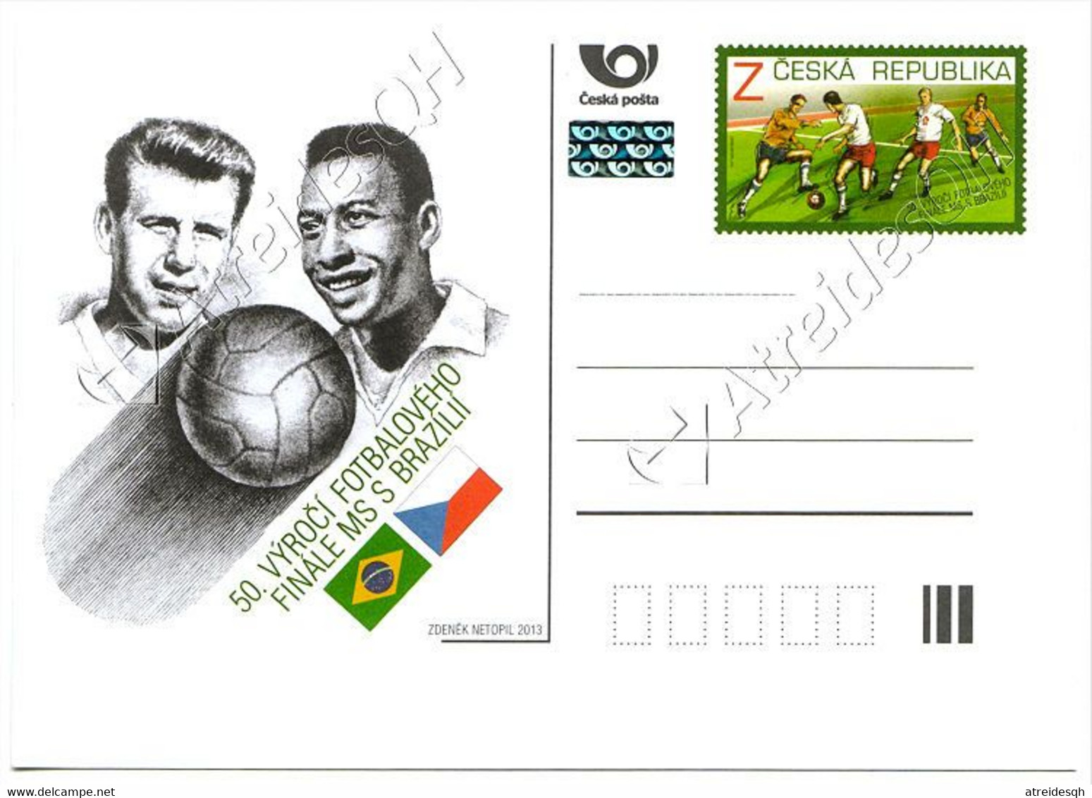 Rep. Ceca / Czech Rep. 2013: Cartolina Postale Brasile-Cecoslovacchia / Brazil-Czechoslovakia Prepaid Postcard ** - 1962 – Chili