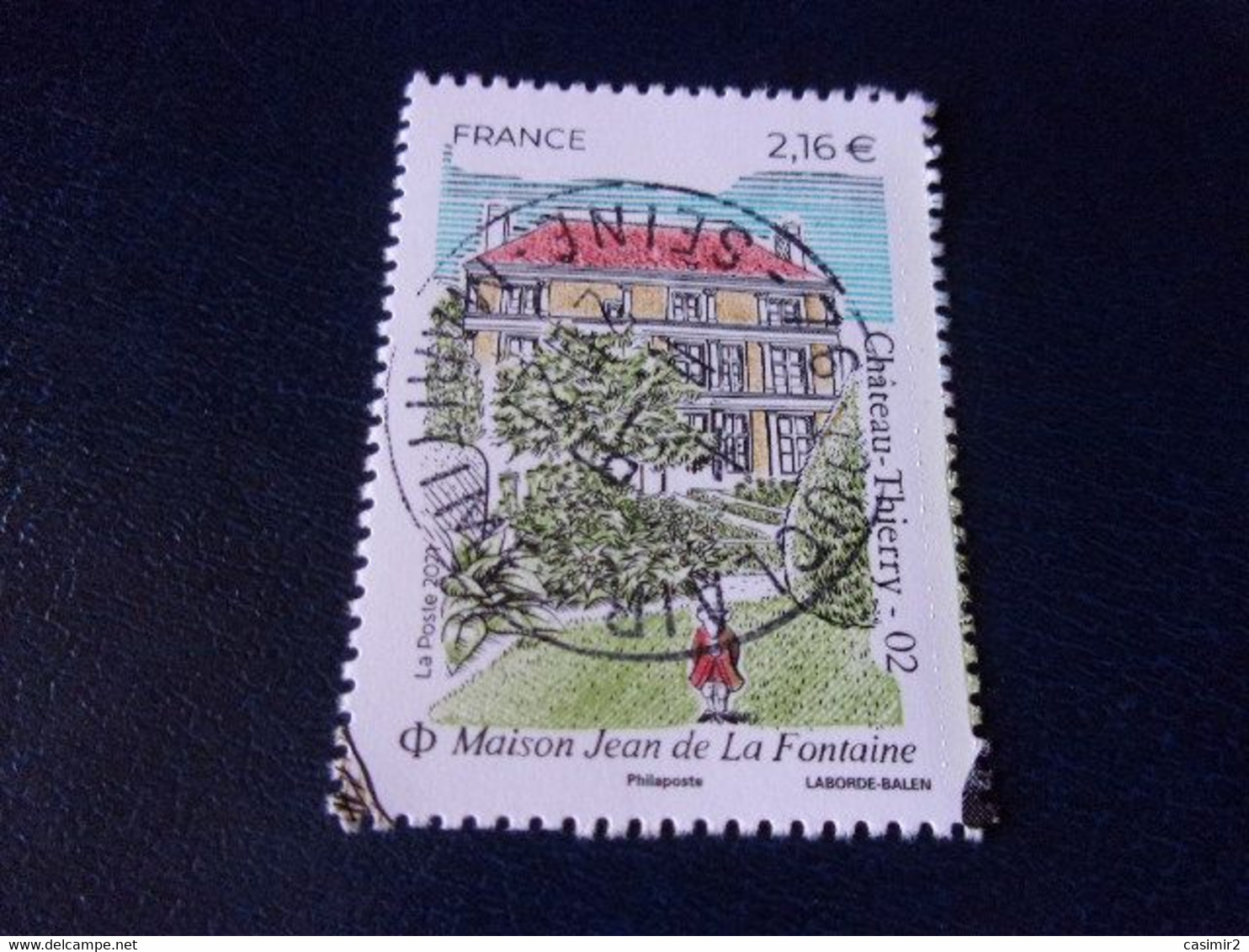 5510 OBLITERATION RONDE  SUR TIMBRE GOMME ORIGINE JEAN DE LA FONTAINE - Used Stamps
