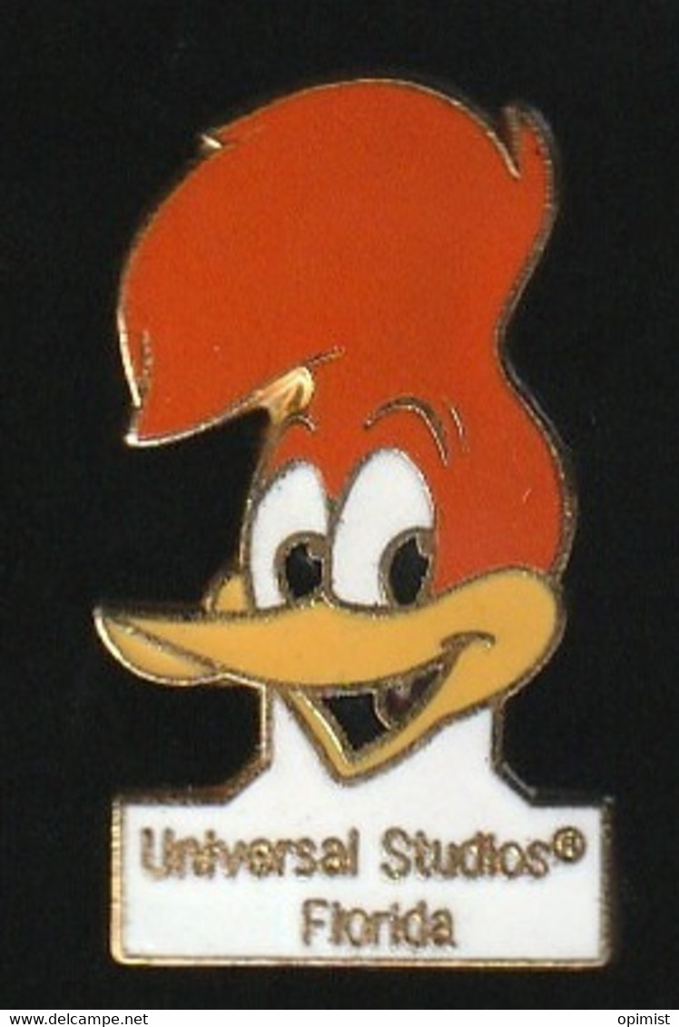 72755-Pin's.Universal Studios Hollywood.signé Woody Woodpecker 1967 Walter Lenz Pinnacle - Films