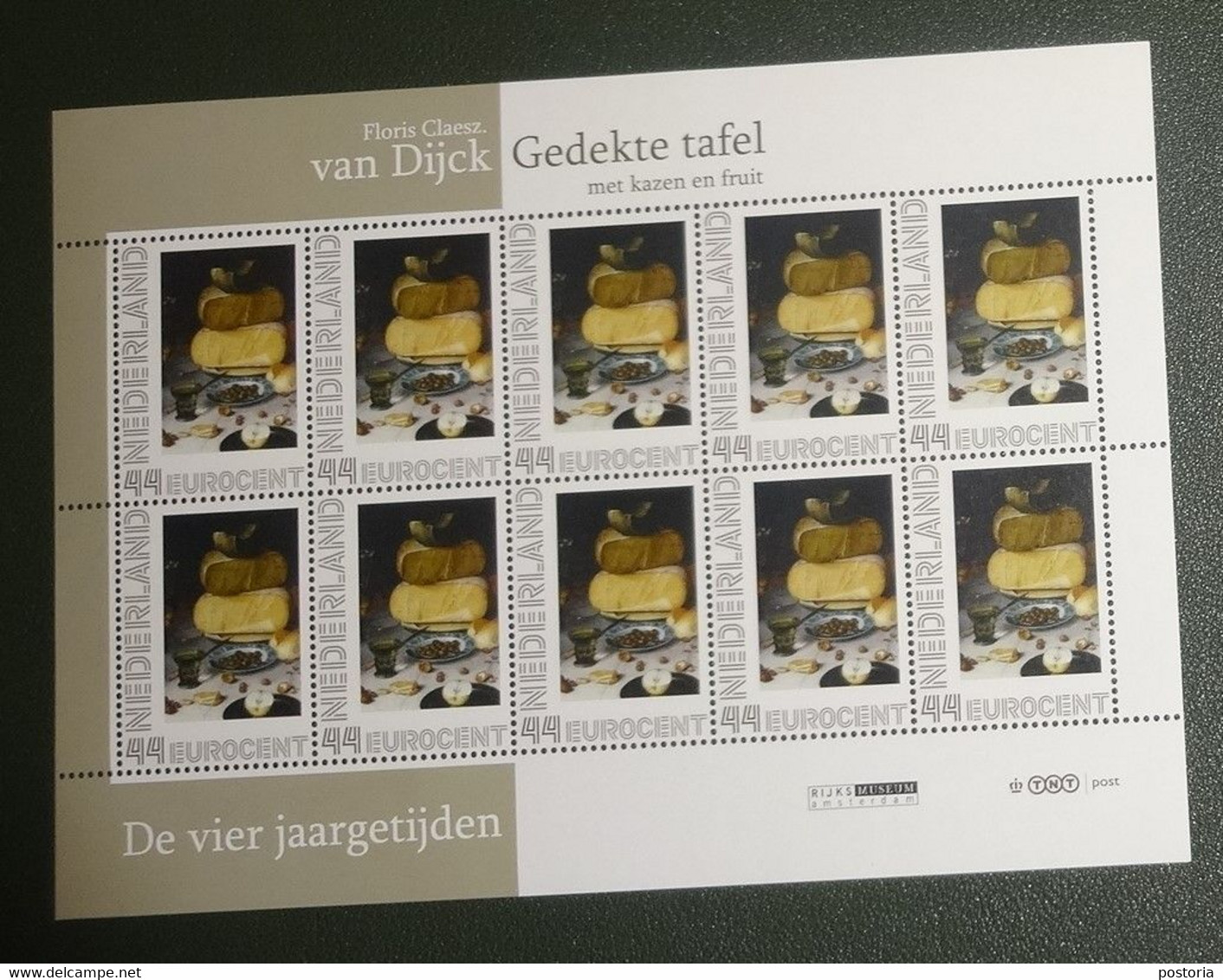 Nederland - NVPH - 2563-AF-04 - 2010 - Postfris - MNH - Vier Jaargetijden - Van Dijck - Gedekte Tafel - Kazen En Fruit - Neufs