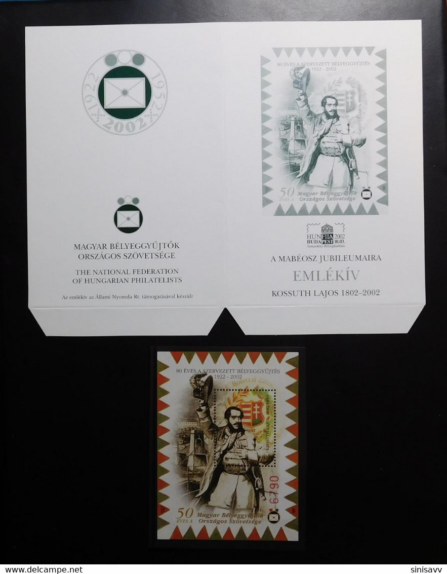 Hungary - 2002 - Lajos Kossuth - Commemorative Sheet - MNH - Herdenkingsblaadjes