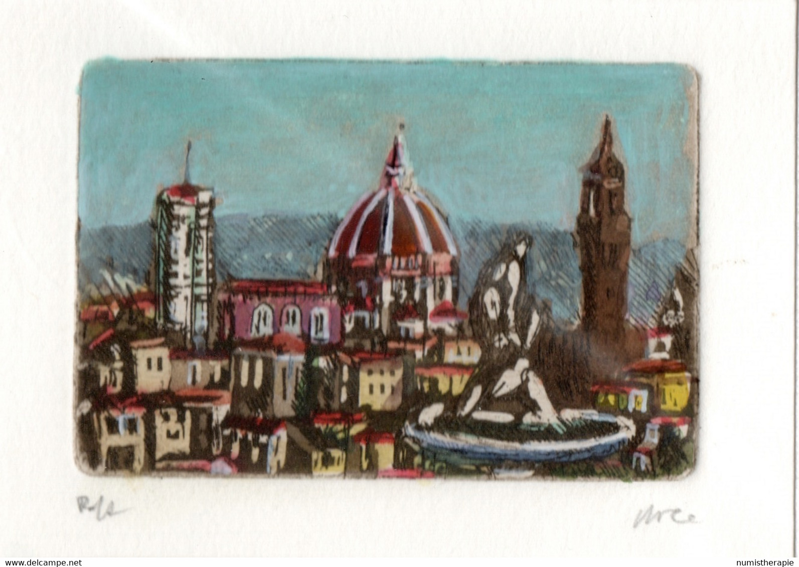 Non Cadré : Florence / Firenze (87 Mm X 58 Mm) - Pastels