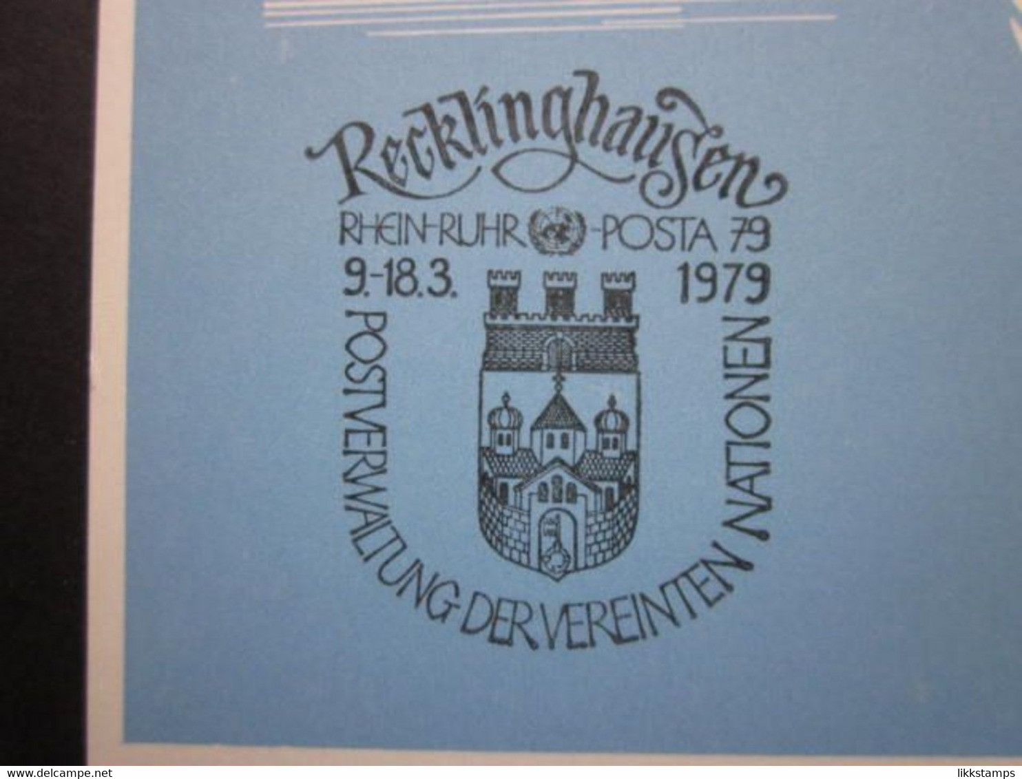 A RARE 1979 RHEIN-RUHR POSTA 79 SOUVENIR CARD WITH FIRST DAY OF EVENT CANCELLATION. ( 02234 ) - Cartas & Documentos