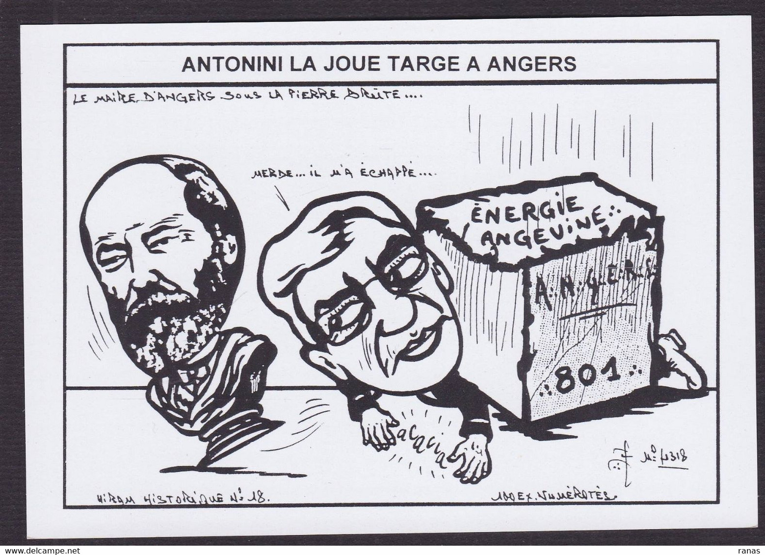 CPM ANGERS [49] Maine Et Loire Par Jihel Tirage Limité Signé En 100 Ex. Numérotés Satirique Maçonnique Antonini Targé - Angers