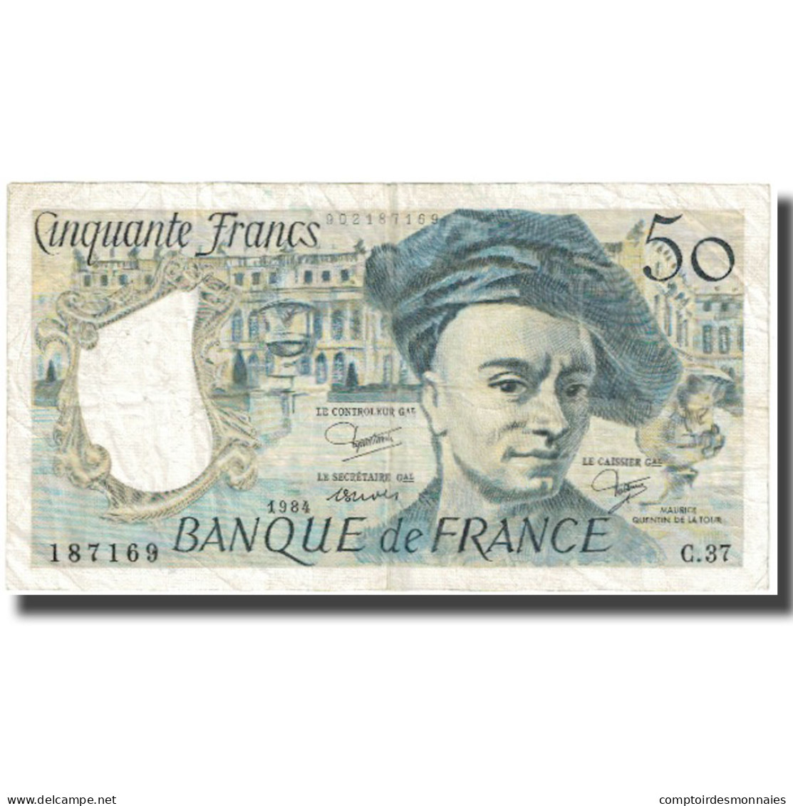 France, 50 Francs, Quentin De La Tour, 1984, TTB, Fayette:67.10, KM:152b - 50 F 1976-1992 ''Quentin De La Tour''