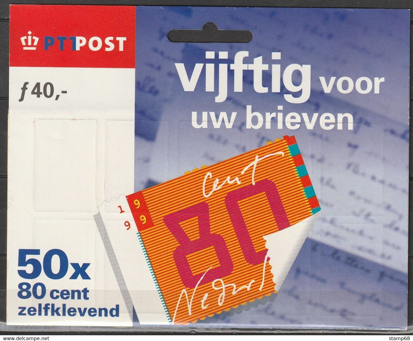 Nederland NVPH 1837 In HB1837a Hangverpakking Vijftig Voor Uw Brieven 1999 MNH Postfris - Unused Stamps