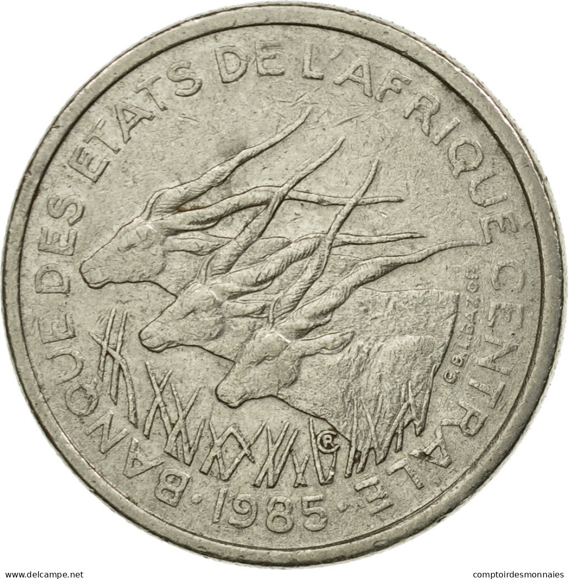 Monnaie, États De L'Afrique Centrale, 50 Francs, 1985, Paris, TTB, Nickel - Centrafricaine (République)