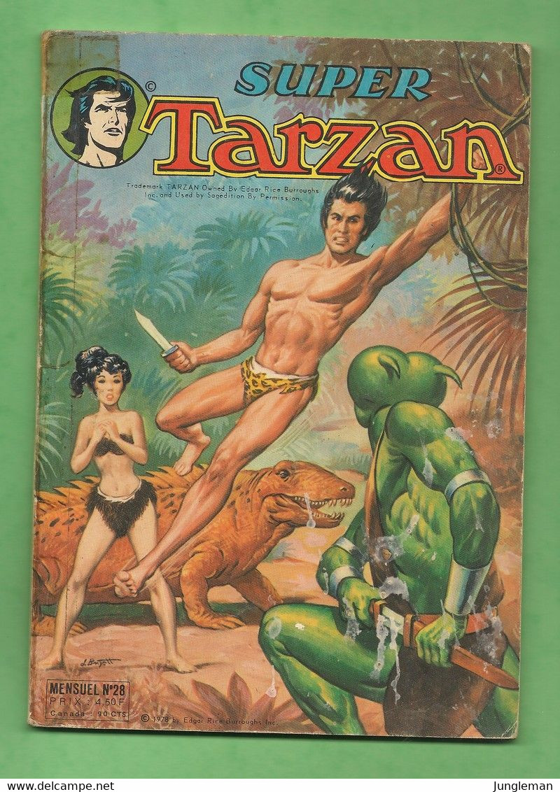 Super Tarzan N°28 - 1ère Série - Sagédition - Avec Aussi Korak - Mars 1978 - BE - Tarzan