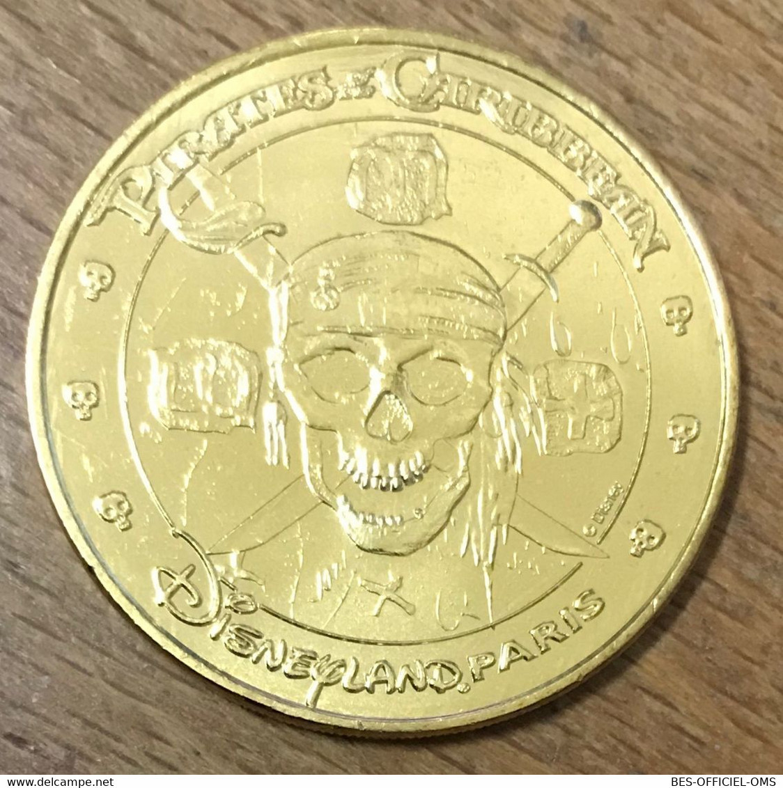 77 DISNEYLAND PARIS PIRATES CARIBBEAN DISNEY MDP 2016 MÉDAILLE MONNAIE DE PARIS JETON TOURISTIQUE MEDALS COINS TOKENS - 2016