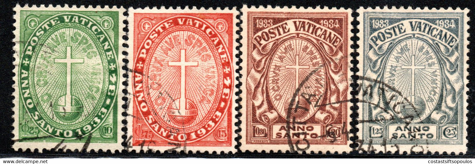 426.VATICAN,1933 HOLY YEAR SC.B1-B4 - Gebruikt